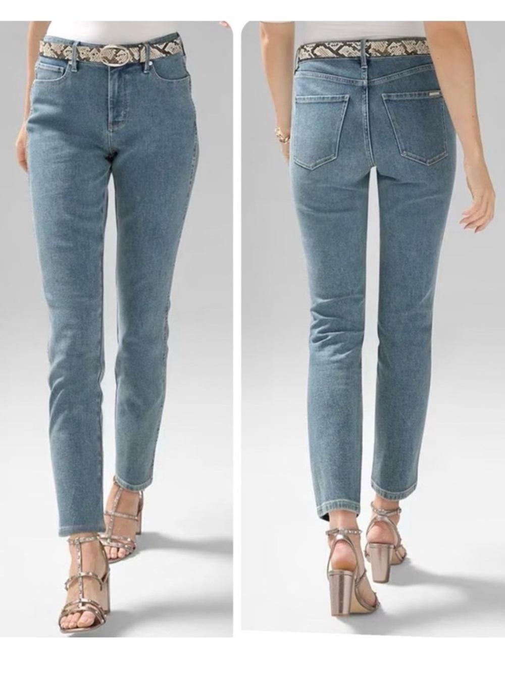 WHBM High-Rise Sculpt Straight Jeans Women’s Size 4 Stretch Denim Classic Casual